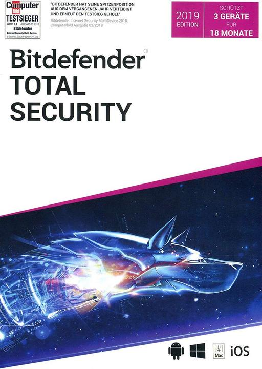 Image du produit Bitdefender Total Security (3 Utilisateur, 18 mois)