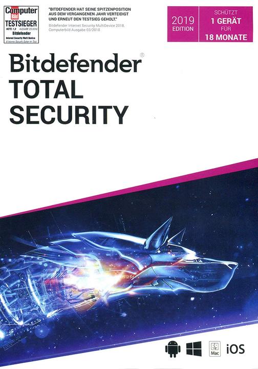 Produktbild Bitdefender Total Security 2019 (1 User, 6 Monate, 12 Monate)