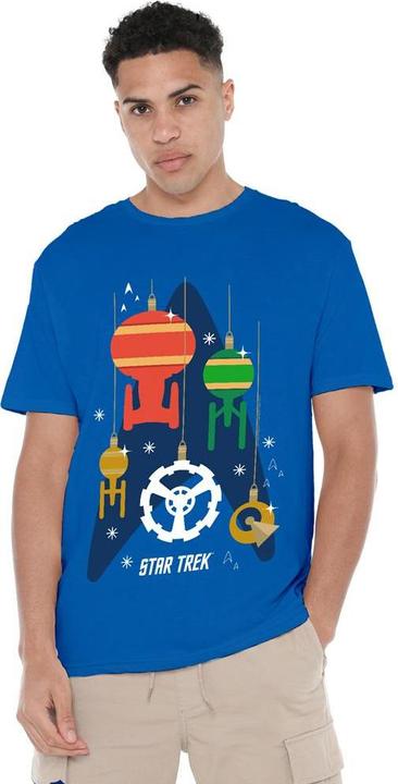Actual product image Mens Spaceship Bauble Christmas T-Shirt (XXL)