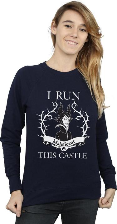Actual product image Disney Womens/Ladies Maleficent I Run This Castle Sweatshirt (S)
