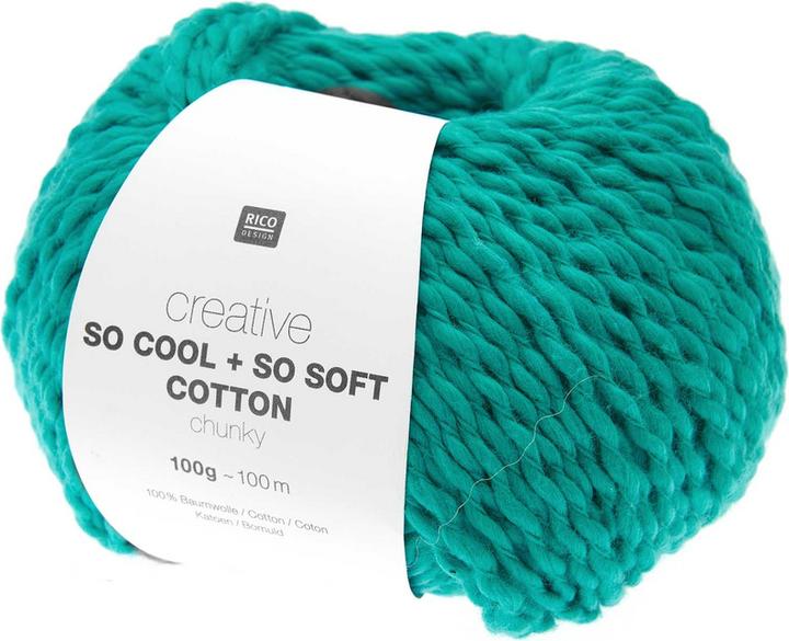 Immagine prodotto Rico Creative So Cool + So Soft Cotton chunky türkis, 100 g, 100 m, 100 % CO, OEKO-TEX Standard 100 (100 m)
