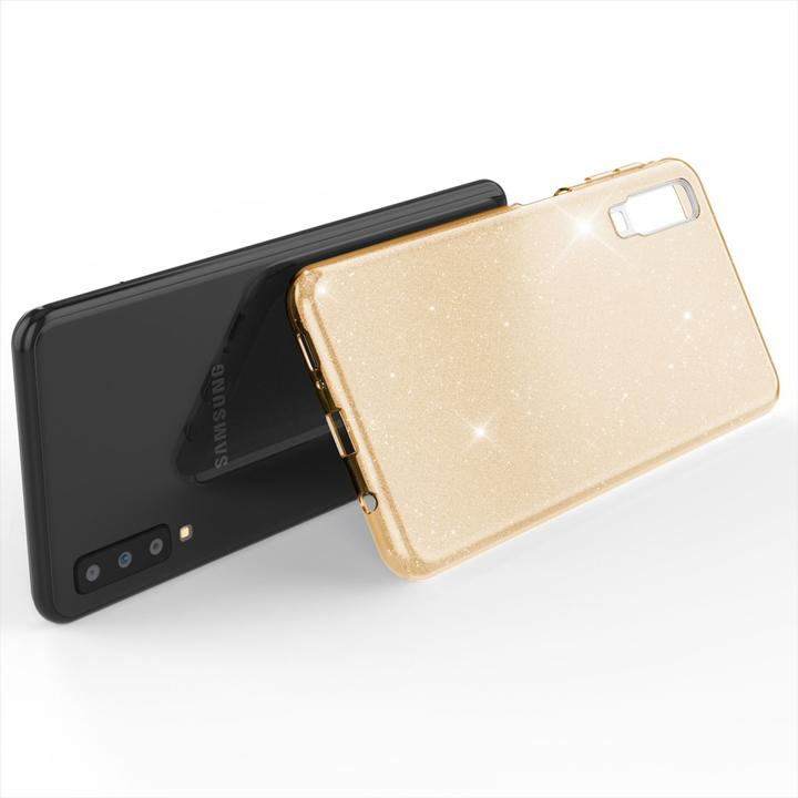 Immagine prodotto Nalia Coperchio del telefono cellulare Glitter (Samsung Galaxy A7 (2018))