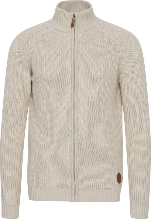 Actual product image Solid Xenos Men's Cardigan Chunky Knit Jacket With Funnel Neck Made Of 100% Cotton (L)