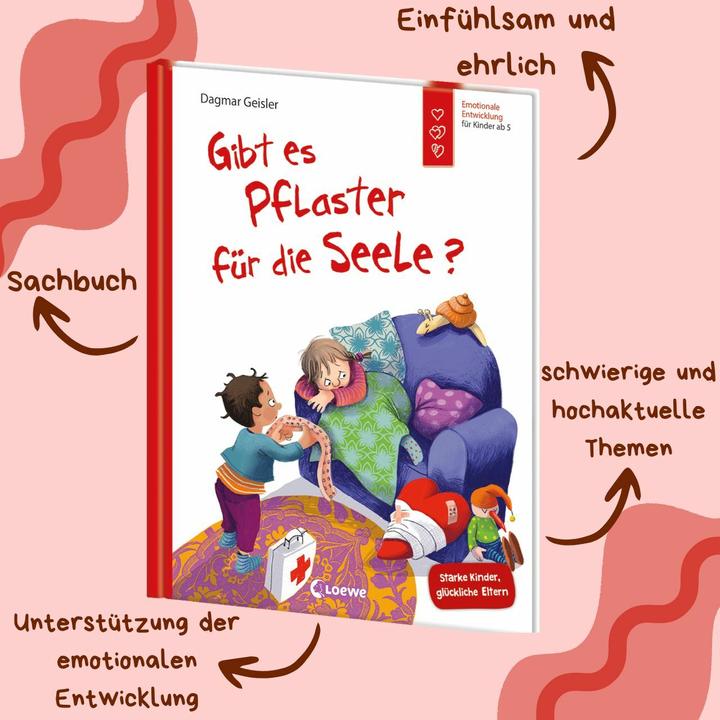 Produktbild Loewe Gibt es Pflaster für die Seele? (Starke Kinder, glückliche Eltern) (Deutsch, Dagmar Geisler, Emotionale Entwicklung Für Kinder, Loewe Sachbuch, 2024)