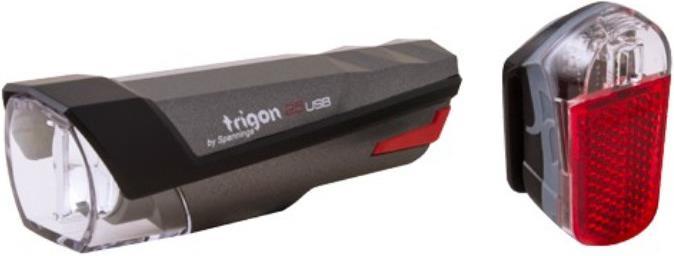 Actual product image Spanninga Trigon 25 Rechargeable Light Set StVZO (100 lm, 20 lm)