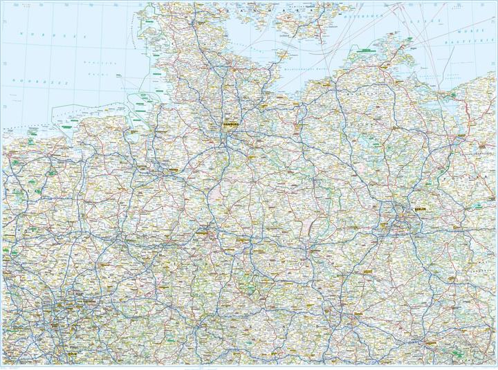 Immagine prodotto Mappa del paese Germania Nord 1:500.000