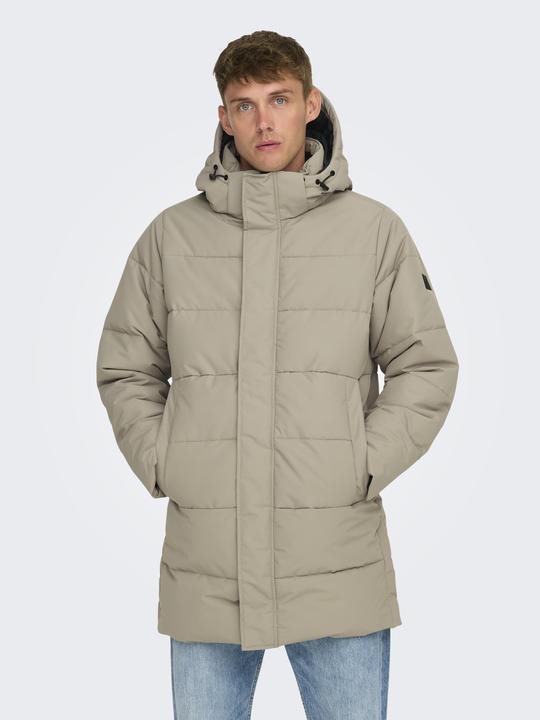 Immagine prodotto Only & Sons Cappuccio staccabile Polsini a costine Cappotto Piumino (S)