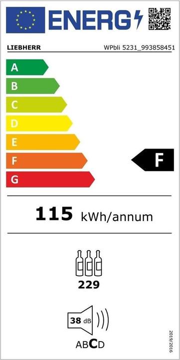 Label énergétique Liebherr GrandCru Selection WPbli 5231