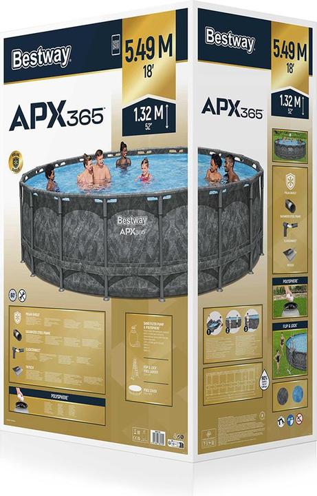Image du produit Bestway APX 365 Round Above Ground Pool Set 5.49 x 1.32 m (549 x 132 cm)