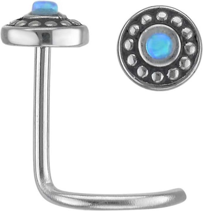 Bijouteria Nasenpiercing (Edelstahl, Synthetischer Opal)
