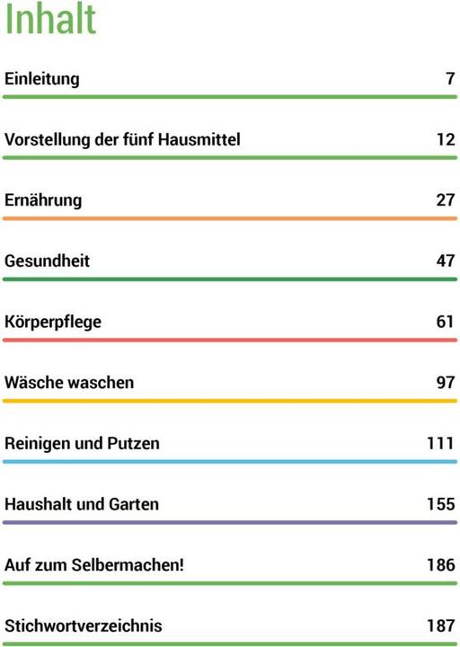 Label énergétique Fünf Hausmittel ersetzen eine Drogerie (Allemand, Éditeur smarticular, 2016)