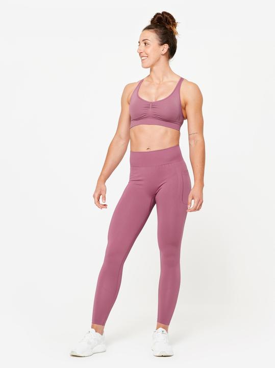 Produktbild Domyos Sportleggings Damen hoher Taillenbund Push-up - lila (XS)