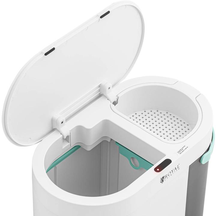 Produktbild Royal Catering Elektrischer Duo-Mülleimer mit Sensor automatischer Abfalleimer 10 L + 5 L (15 l)