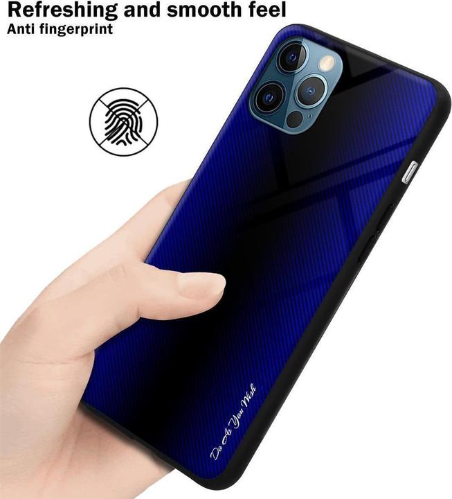 Actual product image Cadorabo TPU Striped Glass Sleeve (Apple iPhone 13 Pro Max)
