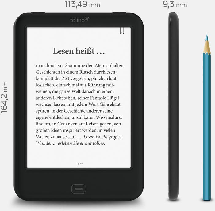 Image du produit tolino shine 2 HD (6", 4 Go, Noir)