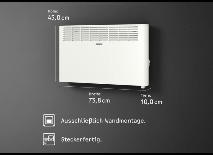 Actual product image Stiebel Eltron CNS 2000 Plus LCD, 2.0 kW wall convector for approx. 25 m², TÜV tested (2000 W)