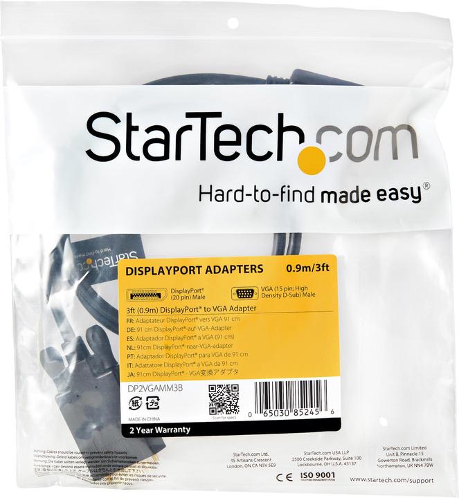 Produktbild StarTech DisplayPort — VGA (0.90 m, DisplayPort, VGA)