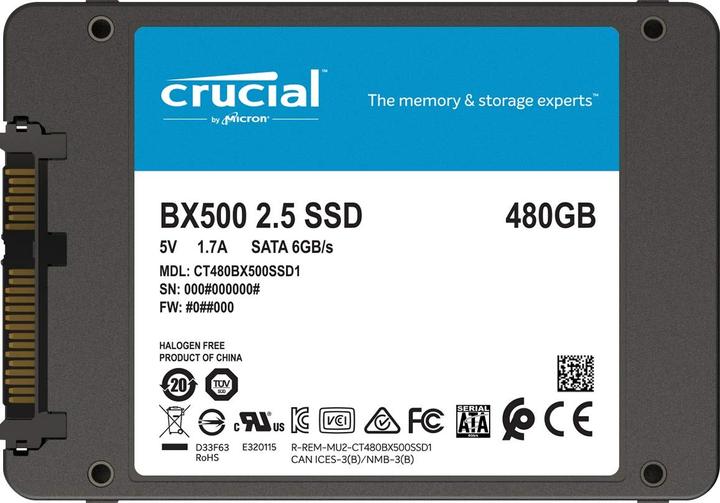 Actual product image Crucial BX500 (480 GB, 2.5")