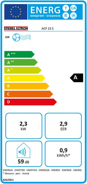 Energie-Label Stiebel Eltron ACP 23 S (7847.93 BTU/h)