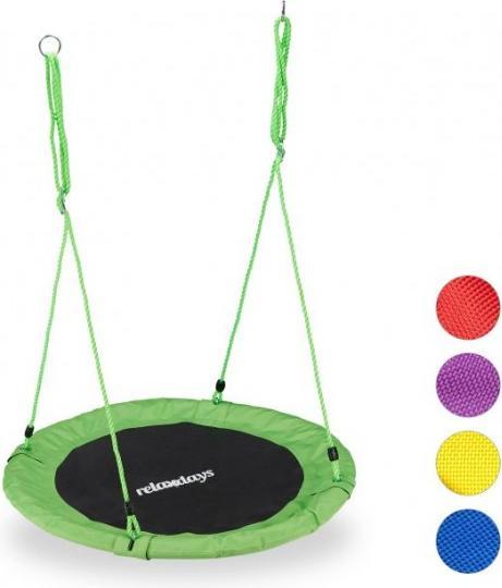 Image du produit Relaxdays Balançoire nid d'oiseau rond 90 cm