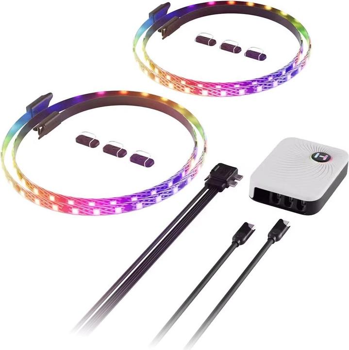 Immagine prodotto Hyte Strisce Luminose Ls30 RGB Blk 2pk + Np (Blu, Verde, Rosso)