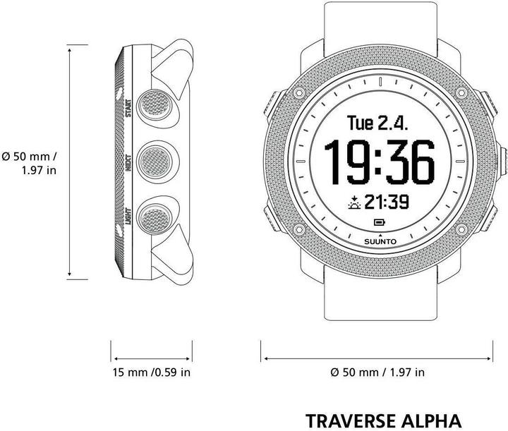Immagine prodotto Suunto Traversata Alpha Stealth (50 mm)
