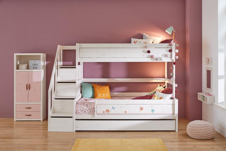 Immagine prodotto Lifetime Kidsrooms Letto a castello Familiy con scale e rete a doghe Deluxe (120 x 200 cm)