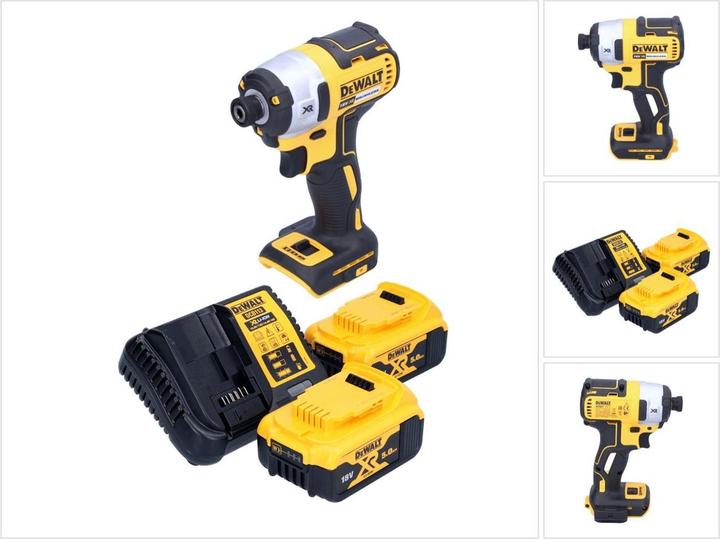 Produktbild DeWalt DCF 887 P2 Akku Schlagschrauber 18 V 205 Nm 1/4" Brushless + 2x Akku 5,0 Ah + Ladegerät (Akkubetrieb)