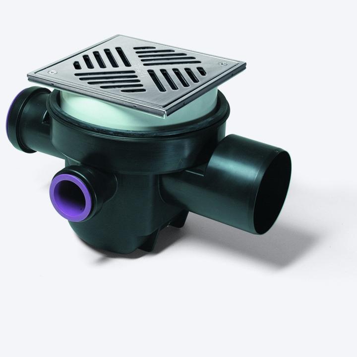 Image du produit Kessel Avaloir de cave Universal 27621 DN 100 avec siphon. Double clapet anti-retour avec. ED Grille