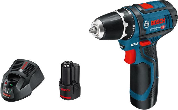 Produktbild Bosch Professional GSR 12V-2-LI, 2 x 2Ah Akkus (Akkubetrieb)