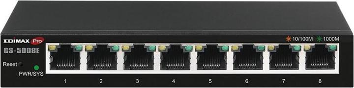 Actual product image edimax 8-Port Gigabit Web Smart Switch GS-5008E Web managed, Wall-mountable, Power supply type External, Et (8 Ports)