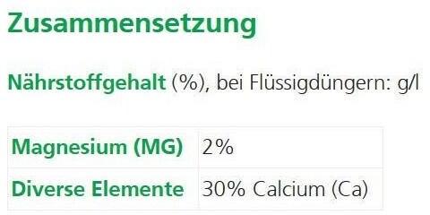 Valori nutrizionali e ingredienti Hauert Tiglio da giardino con alghe (8 kg)