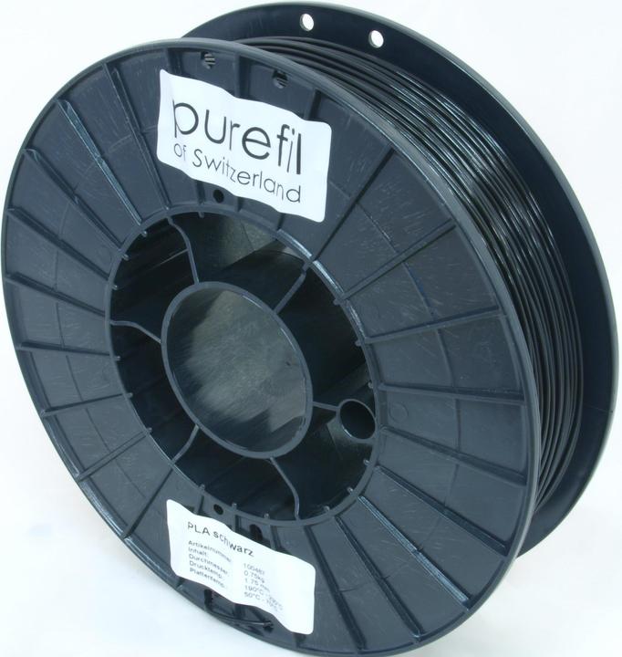 Actual product image Purefil Filament (PLA, 1.75 mm, 750 g, Black)