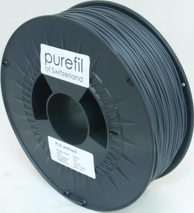 Actual product image Purefil Filament (PLA, 1.75 mm, 1000 g, Grey)