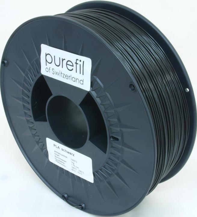 Actual product image Purefil Filament (PLA, 1.75 mm, 1000 g, Black)