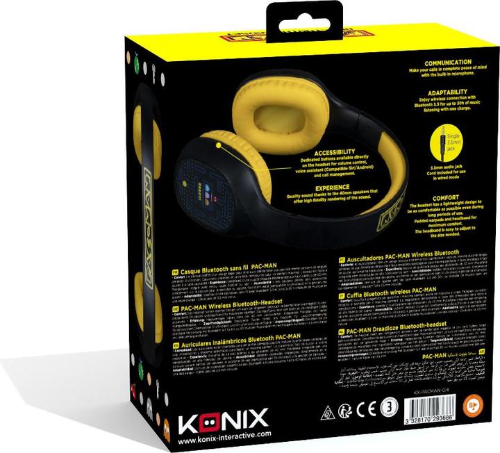 Image du produit Konix Casque Bluetooth - PacMan (Sans fil)