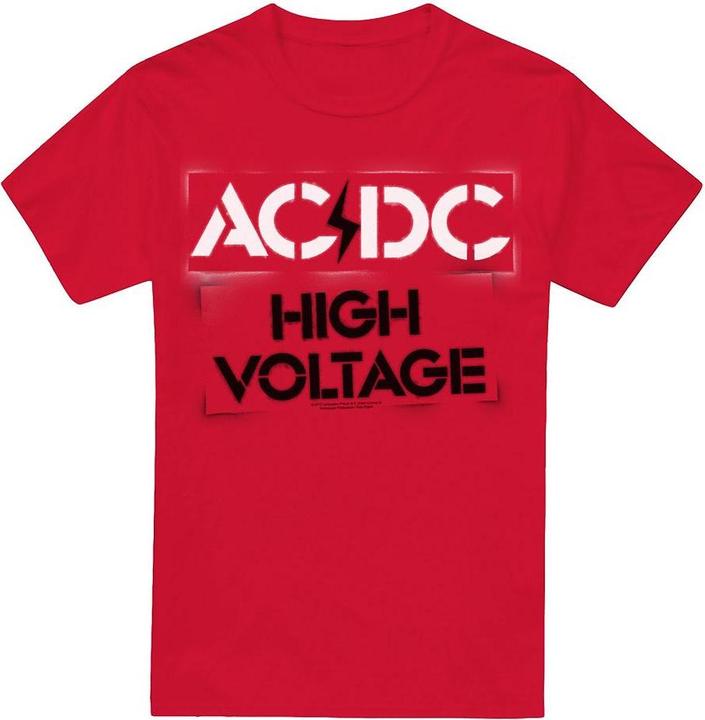 Actual product image AC/DC Mens High Voltage Stencil T-Shirt (XL)