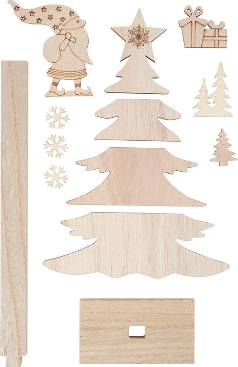 Image du produit VBS Set de décoration en bois "Sapin de Noël", 13 pcs.