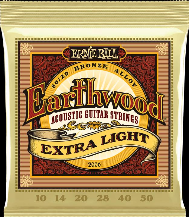 Actual product image Ernie Ball Earthwood Extra Light Bronze (6 x, Guitar, 0.05")
