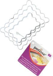 Actual product image Patisse Stainless Steel Rectangle Cookie Cutter Set 3 pieces