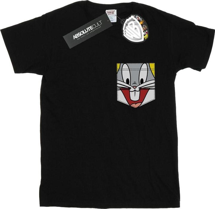 Looney Tunes Bugs Bunny Face Faux Pocket TShirt Jungen