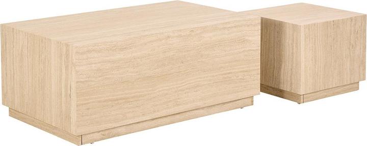Produktbild AC Design Dice Couchtisch Travertin-Rohpapier (100 x 60 x 42 cm)