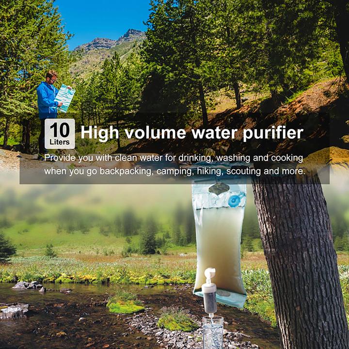 Actual product image Naturewater NW-5-EWP 4-stage Emergency Water Treatment Unit 10 L Bag, Portable Water Filter Outdoor