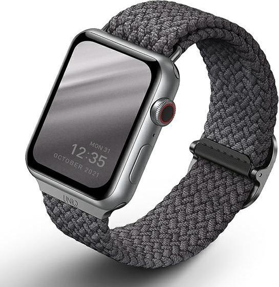 Actual product image Uniq Aspen Bracelet Tresse Apple Watch 44 42mm Gris Granite (Plastic)