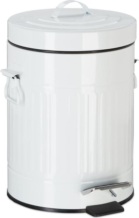 Relaxdays Poubelle à pédale vintage (12 l)