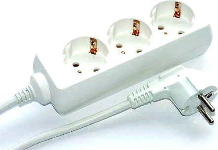 Image du produit E+P E 51 Sorties 3AC 1.5m blanc Câble d'extension (3 x, 3 pôles, 1.50 m)