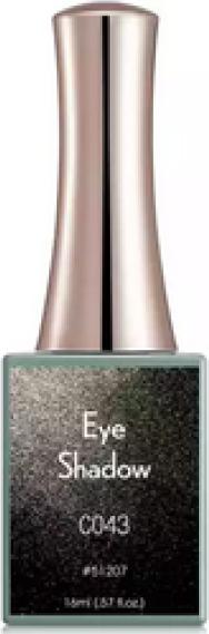 Produktbild Canni Gellack Eye Shadow C043 UV/LED (Tiefschwarz Glitzer, Gel-Effekt Nagellack)