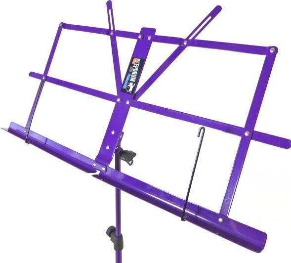 Actual product image keepdrum MUS2FL Music Stand Purple with 4 Clamps