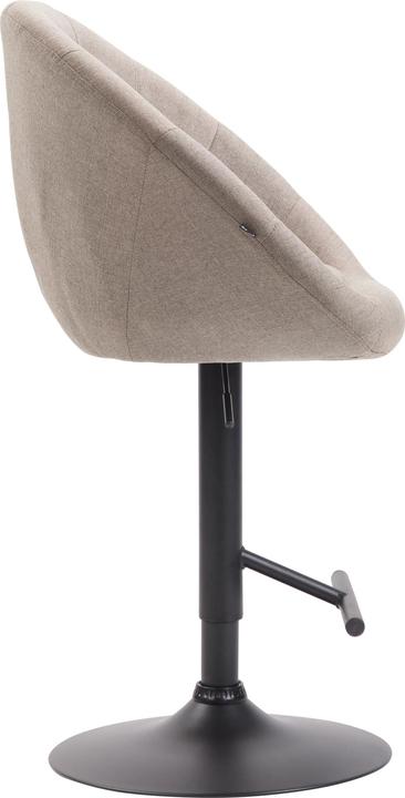 Actual product image Swisshandel24 Barstool London V2 Fabric black taupe