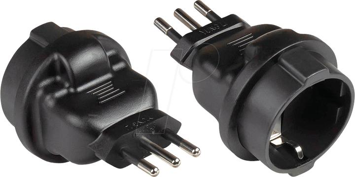Produktbild Good Connections Stromadapter Italien Netz-Stecker Typ L (CEI 23-16, gerade) an Schutzkontakt-Buchse Typ F (CEE 7/3